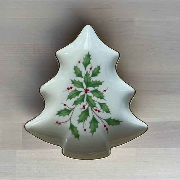 Lenox Holiday Christmas Tree Figural Party Plate - Picture 1 of 5
